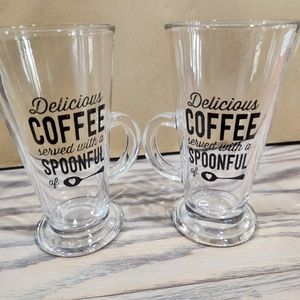 Delicious Coffee glass mugs